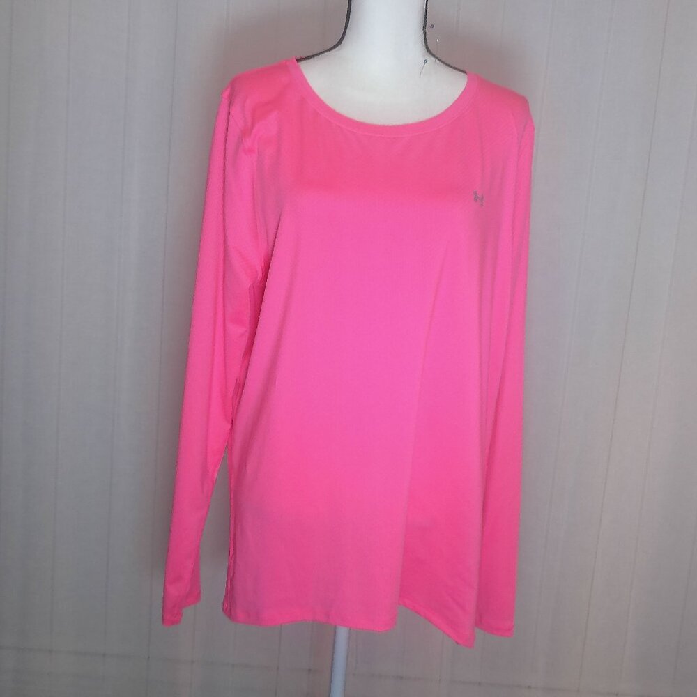 Under Armour Heat Gear Long Sleeve Pink Jersey XXL